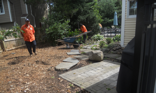 Hardscaping with landscape stones
