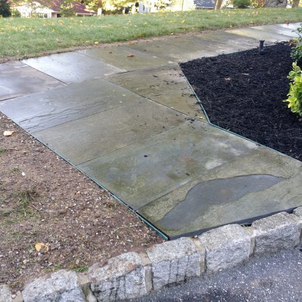 Driveway walkway entrance after