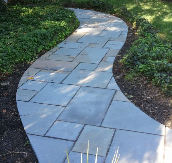 Pa. Thermal Bluestone Paver Entrance Walk - almost PERFECT Landscaping